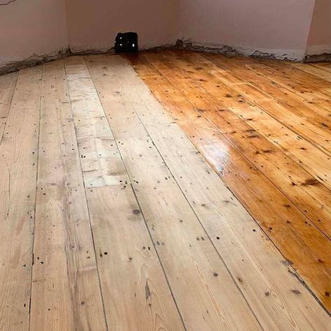 How to Lighten Old Pine - Prevent Orange Pine How To Lighten Wood Floors, Pine Flooring Stain Colors, Painted Pine Walls Before And After, Rustic Pine Floors, Diy Pine Wood Floors, White Washed Pine Walls Cabin, Cottage Pine Walls, How To Get Scrubbed Pine Look, Pine House Interiors