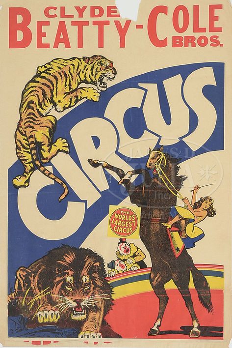 Old Circus, Vintage Circus Posters, Circus Sideshow, Carnival Posters, Good Day Sunshine, Circus Poster, Send In The Clowns, Horse Posters, Circus Animals