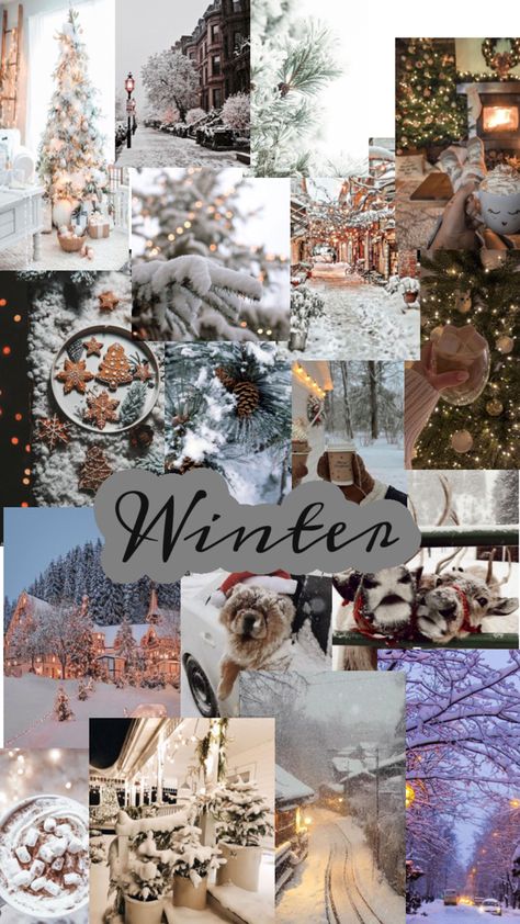 Winter collage Winter Aesthetic Phone Wallpaper, Winter Background Collage, Winter Collage Wallpaper, Winter Aesthetic Collage, December Collage, Christmas Wallpaper Aesthetic Collage, Christmas Collage Wallpaper, Winter Collage, Winter Moodboard