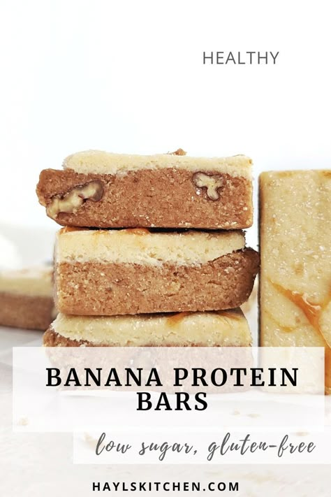 Protein Snacks With Banana, Ripe Banana Protein Recipes, Protein Banana Dessert, Banana Protein Recipes, No Bake Banana Recipes, Protein Banana Recipes, High Protein Banana Recipes, Low Cal Protein Bar, Protein Bars With Protein Powder