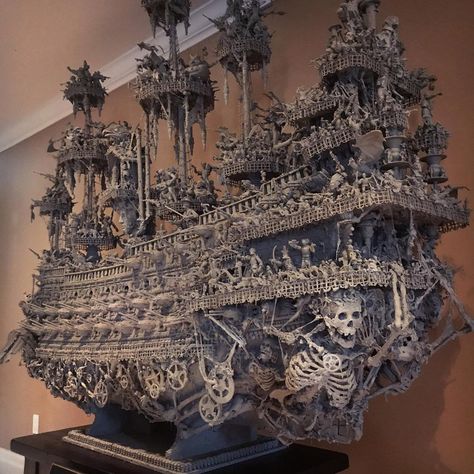 Creature Fantasy, Ghost Ship, 다크 판타지, Idea Board, A Ship, Assemblage Art, Pirate Ship, Lego Creations, Model Ships