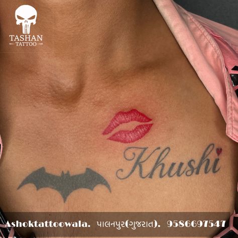 TashanTattoo
AshokTattooWala
S.20. Tirupati plaza
Opp. New bus stand
Near gd modi collage
Palanpur (gujrat)
9586697547
9687533310 Kiss Tattoo On Chest, Lip Tattoo Ideas Kisses Men, Kiss Tattoo Men, Lips Tattoo Ideas Kisses, Boyfriend Name Tattoos, Tattoo Kiss, Emoji Tattoo, Kiss Tattoo, Tattoo On Chest