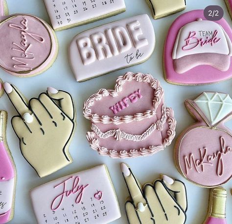 Cookies Bachelorette Party, Piping On Cookies, Bachelorette Cookies Funny, Bachelorette Cookies Decorated, Bachelor Cookies, Bach Cookies, Bachelorette Sugar Cookies, Bachlorette Cakes, Bachelorette Food