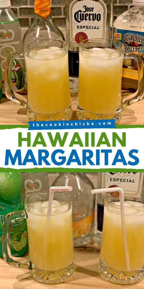 Looking for the perfect alcoholic 4th of July beverage? Learn how to make one of the best Hawaiian margarita drink recipes! These easy Hawaiian margaritas have pineapple and coconut for a refreshing twist on the classic cocktail! Enjoy! Pineapple Mixed Drinks Alcohol, Pineapple Margarita Recipe Pitcher, Hawaiian Alcoholic Drinks, Pineapple Drinks Alcohol, Refreshing Summer Drinks Alcohol, 4th Of July Drinks Alcoholic, Party Drinks Alcohol For A Crowd, Summer Margarita Recipes, Pineapple Alcohol Drinks