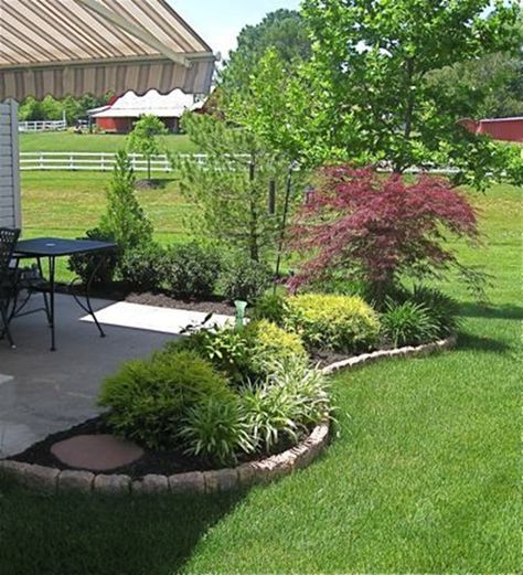 Landscape Designs, Landscaping Around Patio, Diy Garden Landscaping, Landscape Borders, Outdoor Ponds, Landscape Edging, Patio Landscaping, Backyard Garden Design, Tropical Landscaping