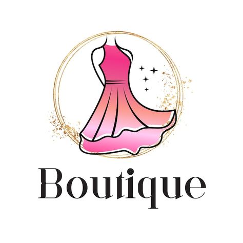 Boutique logo modern vector 2022 | Premium Vector #Freepik #vector #pink-logo #dress-logo #boutique #logo Boutique Logo Design Women, Saree Kutch, Fashion Boutique Logo, Logo Design Women, Name Design Art, Dress Logo, Boutique Logo Design, Photo Logo Design, Boutique Items