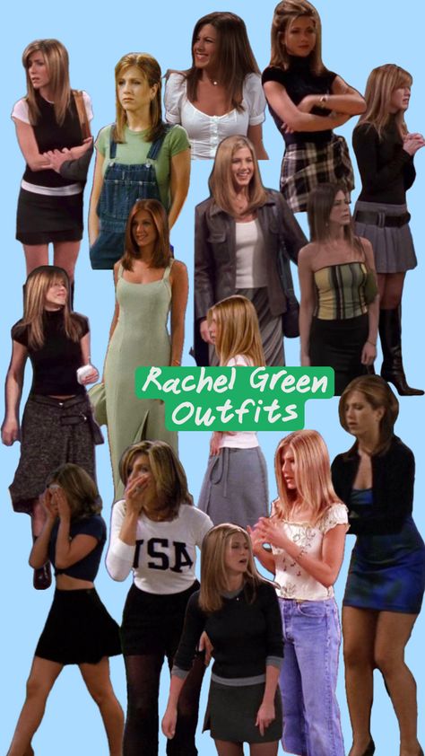 All Of Rachel Green Outfits, Rachel Green Fashion Aesthetic, Rachel Green And Monica Geller Outfits, Rachel Green Fashion Outfits, Rachel Green Style Inspiration, Rachel Green Season 1 Outfits, Rachel Green Casual Outfits, Friends Season 1 Outfits, Rachel Green Tattoo