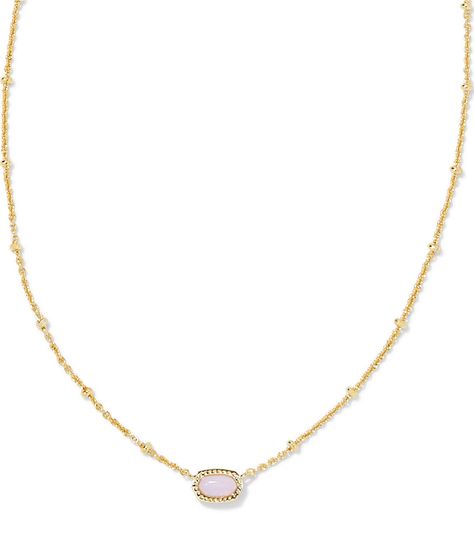 From Kendra Scott, this necklace features: Short pendant necklace14k gold plated or rhodium over brassLobster clasp w/adjustable slider bead closureApprox. 15" L +4" extenderImported. Layering Kendra Scott Necklaces, Birthday Gift Wishlist, Light Pink Necklace, 2025 Wishlist, Teen Necklaces, Wishlist Christmas, Cute Necklaces, Winter Preppy, Short Pendant Necklace