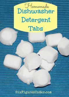 At $.05 per tab, making homemade dishwasher detergent tabs not only saves us money, but it saves us from the toxic chemicals in commercial dishwashing soaps. Homemade Dishwasher Detergent, Dishwasher Tabs, Homemade Cleaning Supplies, Dishwasher Tablets, Six Figures, Diy Kosmetik, Washing Soda, Homemade Cleaning Products, Natural Cleaning