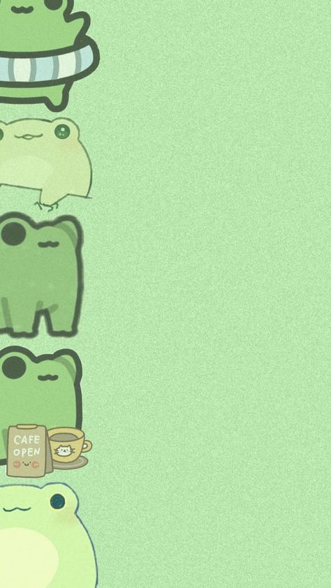 Cute 🐸 wallpaper Snail Wallpaper, Cute Home Screen Wallpaper, Frog Wallpaper, Cute Home Screens, Screen Wallpapers, Wallpaper Images, Phone Wallpaper Images, Green Wallpaper, Screen Wallpaper