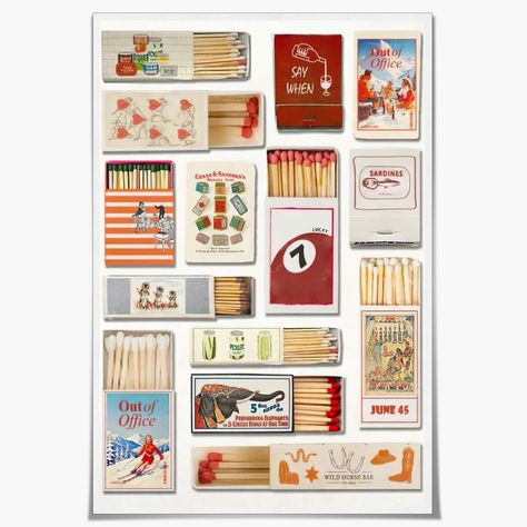 PRICES MAY VARY. Trendy Vintage Matchbox Poster Funky Red Aesthetic Apartment Dorm Decor Colorful Matchsticks Aesthetic PosterWall Art：Trendy Vintage Matchbox Poster Funky Red Aesthetic Apartment Dorm Decor Colorful Matchsticks Aesthetic Posterpictures wall decor Poster Measuring at 08x10/12x16/16x24/24x36/ inches You can choose canvas unframed wooden frame mounting or black frame mounting with advanced modern decoration. Trendy Vintage Matchbox Poster Funky Red Aesthetic Apartment Dorm Decor Co Matchsticks Aesthetic, Feminist Room Decor, Artsy Apartment Decor, Matchbox Poster, Large Poster Frames, Girly Room Decor, Apartment Dorm, Aesthetic Apartment, Matchbook Art