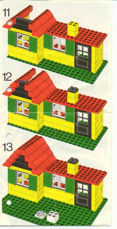 Old LEGO® Instructions | letsbuilditagain.com Lego Creations Instructions, Lego Diy Crafts, Lego Basic, Lego House Ideas, Minecraft Lego, Instructions Lego, Lego Building Instructions, Diy Lego, Lego Club