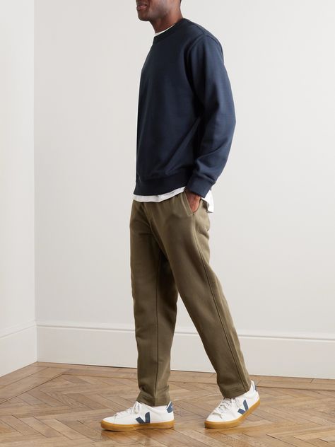 Oliver Spencer is often described as "casually tailored, " reflecting the British designer's aim to make clothing comfortable and refined. This 'Edgeware' sweatshirt is cut for a comfortable fit from certified organic cotton-jersey. It's also reversible, doubling its styling power. This product was made from Considered Materials. Find out more about our Craftsmanship Code here. Guys Quarter Zip Outfit, 175cm Men Outfit, Outfits Ideas For Men Casual, Simple Clothing Style Men, Clean Man Outfit, Mens Clothing Styles Casual Fall, Men Work Outfits Casual, Trendy Men’s Outfits, Men S Outfits