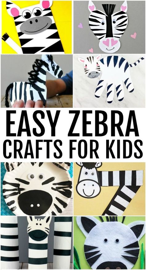 Create easy zebra crafts for kids using everyday art supplies. Great crafts for your letter Z activities and unit studies. Zebra Crafts For Kids, Letter Z Activities, Z Activities, Letter Z Crafts, Preschool Animals, Centers Preschool, Zebra Craft, Paper Plate Art, Zoo Animal Crafts