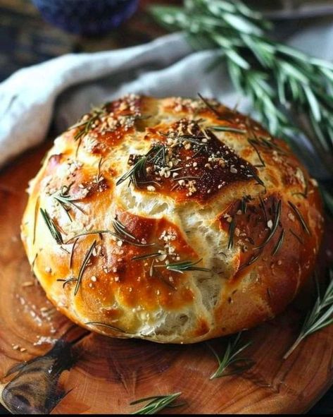 Stanley Tucci 🍜 | Rustic No Knead Rosemary Garlic Bread 🍞😍😋 | Facebook Rosemary Garlic Bread Recipe, Rosemary Garlic Bread, Water Room, Rosemary Salt, Rosemary Bread, Grandma Cooking, Martha Stewart Recipes, Garlic Bread Recipe, Rustic Bread