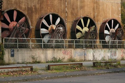 Industrial Park Factory Facility - Free photo on Pixabay Sci Fi Building, The Long Dark, Industrial Fan, Abandoned Factory, Industrial Inspiration, Antique Fans, Industrial Factory, Model Train Scenery, Welcome To Night Vale