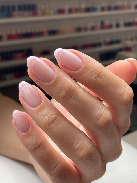 Almond nail, nail art, french manicure, pink French manicure, neutral nails, neutral nail art, trendy nails Almond French Tip Nails, Almond French Tip, Money Nails, Pink Tip Nails, Almond Nails French, Pink French Nails, Short Almond Nails, Lavender Nails, Subtle Nails