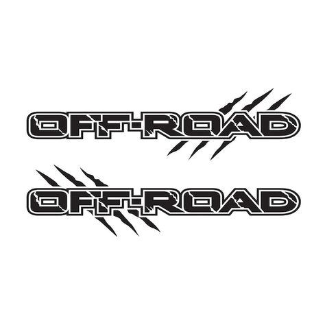 Offroad logo design for vehicle vinyl wr... | Premium Vector #Freepik #vector #4x4-logo #4x4 #pickup-truck #vintage-truck Offroad Stickers, 4x4 Logo, Racing Decals, Road Logo, Bike Sticker, Car Sticker Design, Bike Stickers, Glitch Wallpaper, Stickers Design