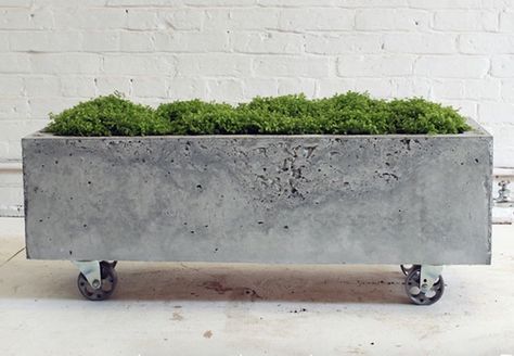 complete                                                                                                                                                                                 More Modern Planters Outdoor, Homemade Modern, Planter Project, Diy Concrete Planters, Concrete Diy Projects, Concrete Planter, Flower Pots Outdoor, Cement Planters, Diy Concrete