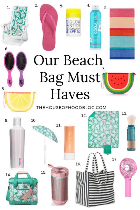 Our beach bag must haves! We head to the beach weekly and have our favorite tried and true beach must haves in a round up! #beachbag #beachtrip #momstyle #beach #summer #summerstyle Holiday Must Haves Summer, Beach Vacation Goodie Bags For Adults, Beach Bag Organization Ideas, Beach Bag Must Haves, Beach Nessesities, Beach Bag Organization, What To Put In A Beach Bag, Beach Bag Packing List, What To Put In Your Beach Bag