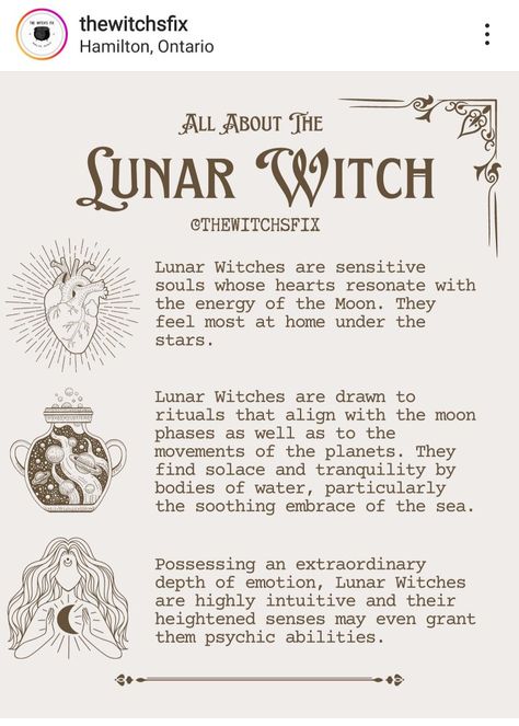 Skyclad Witchcraft, What Is A Lunar Witch, Moon Spells Witchcraft, Nocturnal Witch, Lunar Witch Aesthetic, Moon Witch Aesthetic, Lunar Witchcraft, Luna Witch, Witch Info