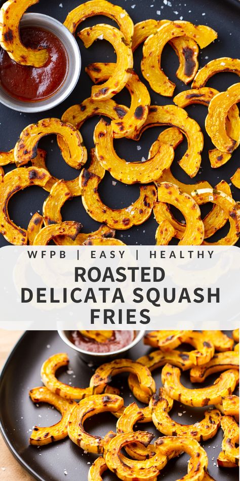 Honey Boat Delicata Squash, Vegan Delicata Squash, Delicata Squash Recipe Vegan, Cooking Delicata Squash, Delicata Squash Side Dish, Winter Squash Recipes Crockpot, Delicata Squash Fries, Vegan Delicata Squash Recipe, Delicato Squash Recipes