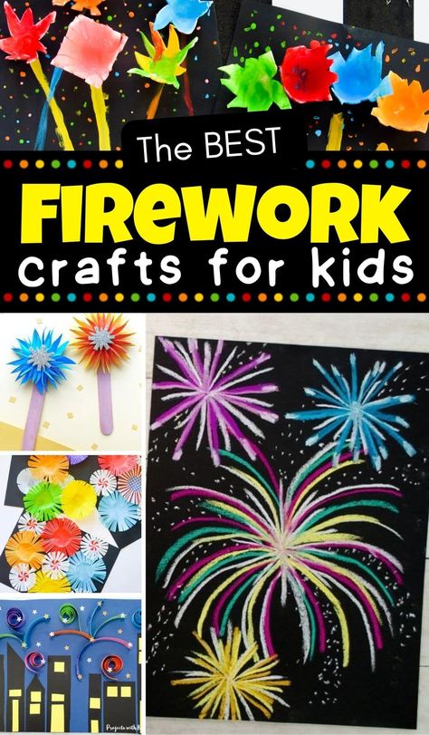 Firework Crafts For Kids, Firework Crafts, Fireworks For Kids, News Years Crafts For Kids, Fireworks Craft For Kids, Firework Painting, Fireworks Craft, Fireworks Art, Best Fireworks