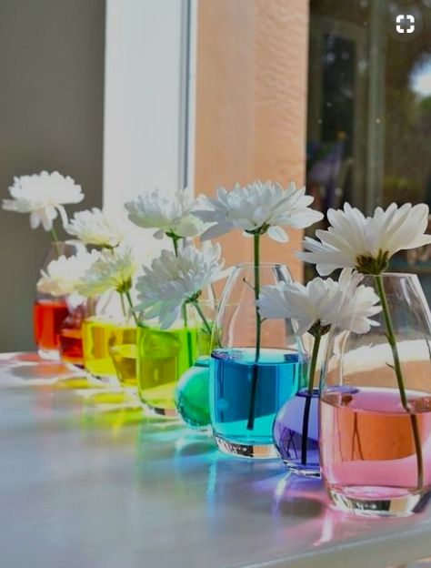 A Table, Flowers, White