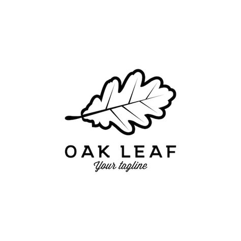 Oak leaf vector logo design | Premium Vector #Freepik #vector #oak-logo #leaf-logo #plant-logo #eco-logo Oak Leaf Logo, Oak Logo, Logo Plant, Plant Logo, Leaf Vector, Eco Logo, Leaf Logo, Leaves Vector, Vector Logo Design