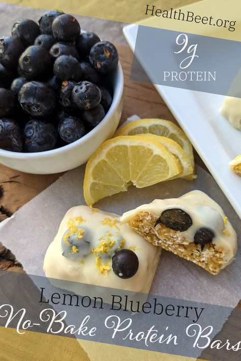 No Bake Protein Bar, Sugar Free Protein Bars, Lemon Blueberry Bars, Luna Bar, No Bake Protein Bars, Sugar Free White Chocolate, Baking Mix Recipes, No Bake Lemon, Energy Bars Recipe