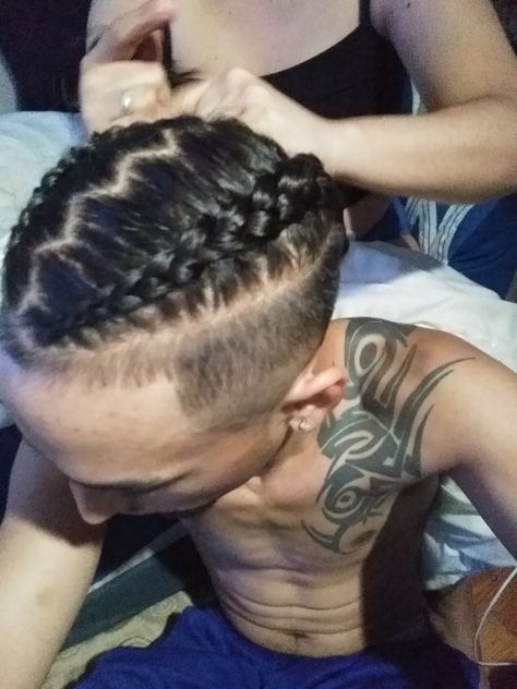 Native Braids Hairstyles Men, White Mens Braids Hairstyles, White Man Braids Hairstyles, Men Long Hairstyles Braid, Straight Hair Braids Men, Guy Braids Men Hairstyles Long Hair, 2 Braids For Men, Dutch Braids Men, White Men Braids