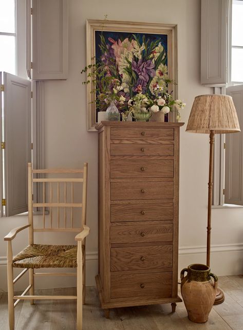 Latham Chest Of Drawers, Tall | Rowen & Wren Tall Chest Of Drawers Bedroom, Interior Reference, Narrow Chest Of Drawers, Tall Drawers, Cane Sofa, Wood Chest Of Drawers, Tall Chest Of Drawers, Bedroom Chest Of Drawers, Coquette Room