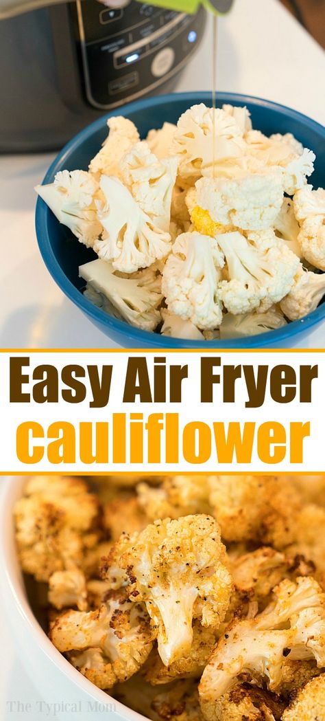 Air fryer cauliflower is easy to make in your Ninja Foodi or other machine. Healthy and full of flavor it's a great vegetable side dish or snack. #airfryer #ninjafoodi #cauliflower #vegetables #vegetarian #sidedish Christmas Cauliflower, Cauliflower Air Fryer, Air Fryer Recipes Healthy Low Carb, Air Fryer Cauliflower, Frozen Cauliflower, Dinners Easy, Air Fryer Oven Recipes, Air Fry Recipes, Low Carb Sides