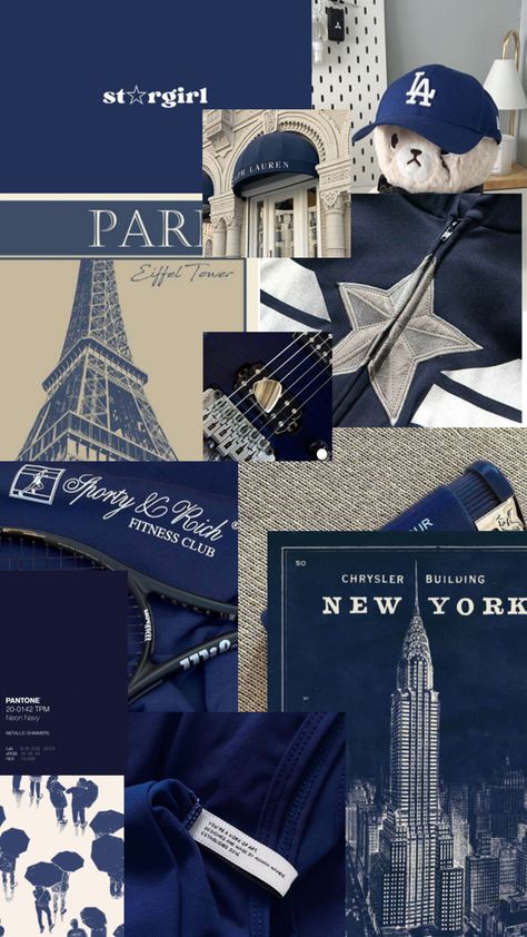 Blue Collage, Photo Arts, Dark Blue Wallpaper, Cute Summer Wallpapers, Blue Words, Blue Wallpaper Iphone, Navy Wallpaper, Chrysler Building, Aesthetic Desktop Wallpaper