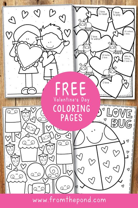 Valentine Day Crafts Kindergarten, Valentines Childrens Crafts, Valentine’s Day In Classroom, Valentine School Craft, Fun Valentines Activities For Kids, Preschool Valentine Coloring Pages, Free Valentines Day Printables Preschool Coloring Sheets, Preschool Valentines Printables, Valentines Day Grade 1