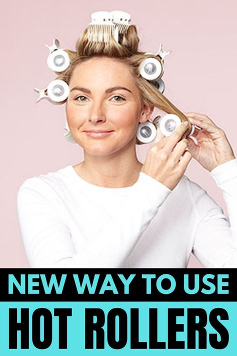 Heat Curlers Hot Rollers, How To Style Hair With Hot Rollers, Different Ways To Use Hot Rollers, How To Put Hot Rollers In Your Hair, How To Hot Rollers For Long Hair, Styling With Hot Rollers, Hye Rollers Recipe Tipsy Housewife, Best Rollers For Hair, Hot Roller Setting Pattern