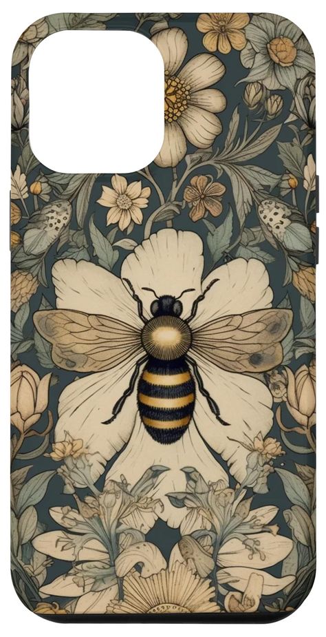 PRICES MAY VARY. Sage Green Bee with Wildflowers Cottagecore - Goblincore Goth Fairycore Witchy Dark Academia Aesthetic. A stylized bee insect against a pattern of wildflowers. If you love bees, insects, nature, wild flowers and cottage core this is perfect for you. Two-part protective case made from a premium scratch-resistant polycarbonate shell and shock absorbent TPU liner protects against drops Printed in the USA Easy installation Witchy Dark Academia Aesthetic, Goblincore Goth, Bees Aesthetic, Witchy Dark Academia, Cottagecore Pattern, Goth Fairycore, Cottagecore Goblincore, Witchy Cottagecore, Green Academia