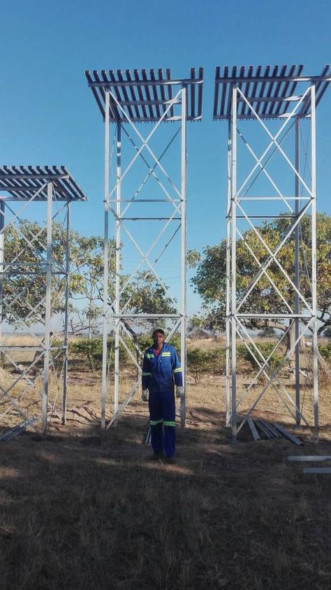 Tank Stands - Forster Irrigation Tower Deer Stands, Rain Water Collection Diy, House On Slope, Water Collection System, Diy Vanity Mirror, Window Grill Design Modern, Steel Water Tanks, Metal Doors Design, Steel Door Design