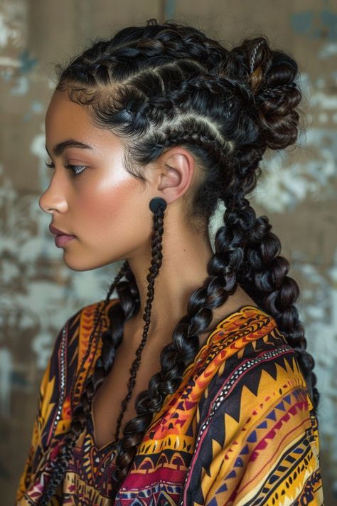 #BEAUTY, #RELATIONSHIPS #Fashion #Animals #Outfits #Winter Outfits #Animals Indigenous Braided Hairstyles, Hairstyles Hispanic, Mexico Braids, Head Braid, Festival Hairstyles, Intricate Hairstyles, Job Goals, Corn Rows, Unique Braids