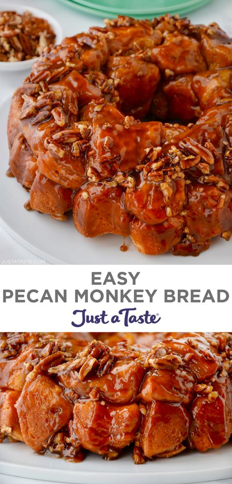 Monkey Bread With Canned Biscuits Grands, Monkey Bread From Biscuits, Quick And Easy Monkey Bread, How To Make Monkey Bread With Biscuits, Desserts Made From Canned Biscuits, Can Bisquit Recipes, Biscuit Sweet Desserts, Desert Biscuit Recipes, Monkey Bread Recipe With Biscuits