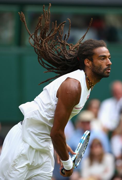 "Da Rasta" Dustin Brown - (Getty) Tennis Drawing, Dustin Brown, Curly Hair Braids, Dreadlock Hairstyles For Men, World Athletics, Beautiful Dreadlocks, Professional Tennis Players, Tennis Team, Sports Hairstyles