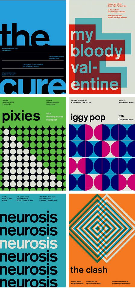 Swissted is an ongoing project by graphic designer Mike Joyce; Mike has redesigned vintage punk, hardcore, and indie rock show flyers into international typographic style posters. Helvetica Typography, Punk Rock Posters, Mike Joyce, International Typographic Style, Typography Packaging, Swiss Style, Graph Design, Geometric Poster, Swiss Design