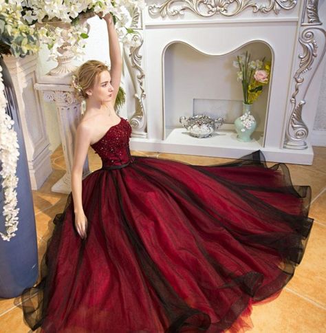 Burgundy Prom Dresses, Prom Dress Burgundy, Burgundy Evening Dress, Tulle Long Prom Dress, Burgundy Prom, Tulle Balls, Party Mode, Burgundy Prom Dress, Tulle Ball Gown