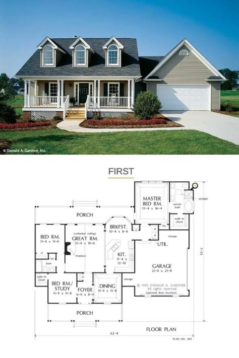 Cape Cod Style 3-Bedroom The Stratford Home House Plan Stairs Floor Plan, Cape Cod Plans, Cape Style Homes, Cape Cod House Plans, Blue Bedroom Walls, Cape Cod Style House, Style Aesthetics, Cape Cod Style, Seaside Living