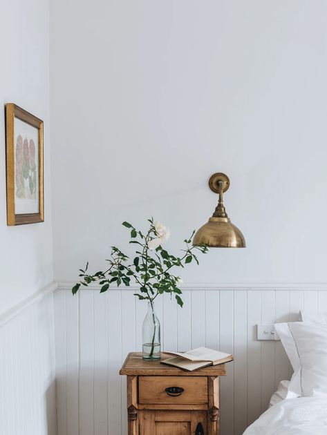 GALLERY | POET'S LODGE | DAYLESFORD | ACCOMMODATION Light Over Nightstand, Australian Cottage, House Moodboard, House Renos, Kitchen Decoration Ideas, Airbnb Ideas, Loft Bedroom, Bedroom Oasis, Hus Inspiration