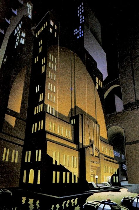 Tales from Weirdland on Twitter: "Some more backgrounds from BATMAN: THE ANIMATED SERIES (1992).… " Art Deco City, Dark Deco, Batman Artwork, Art Deco Illustration, Batman The Animated Series, Deco Poster, Batman Comic Art, Art Deco Posters, Princess Bubblegum