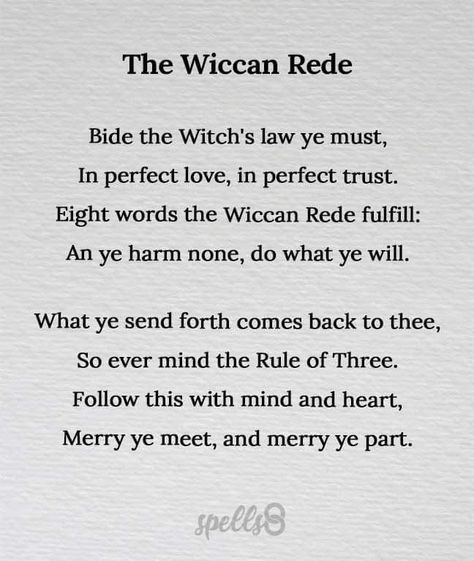 The Wiccan Rede, What Is Wicca, Wicca Rules, Wiccan Tattoo Ideas, Wiccan Drawings, Wiccan Quotes, Wiccan Beliefs, Witch Symbols, Wiccan Rede