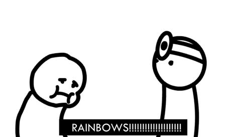 asdf movie cartoons & comics rainbows asdf Internet Awesomesauce, Movie Jokes, 2010 Nostalgia, Asdf Movie, Rainbow Vomit, Rainbow Gif, Henry Stickman, 2010s Nostalgia, Funny Comic