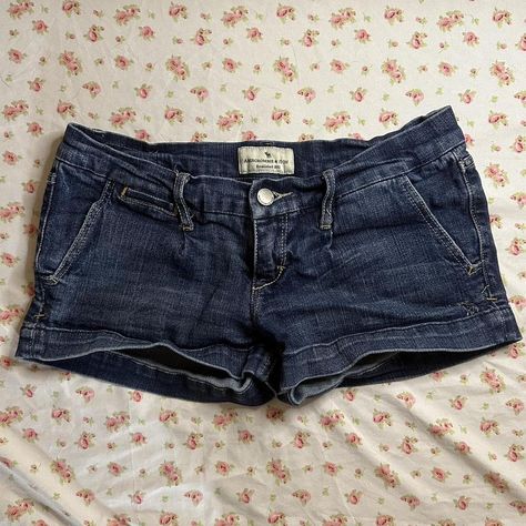 the most y2k 2000s low rise micro mini shorts by... - Depop Low Cut Shorts, Low Rise Mini Shorts, Mini Jean Shorts Outfit, Low Waisted Shorts Outfit Y2k, Low Rise Shorts Outfits Summer, Low Waisted Denim Shorts, Micro Jean Shorts, Mini Shorts Aesthetic, Low Rise Jorts