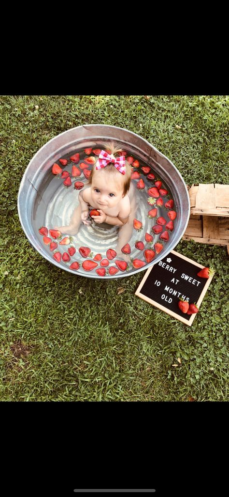 10 Month Old Pictures, 10 Month Pictures, Berry Sweet Photoshoot, 9 Months Old Photo Ideas, Strawberry Milestone Pictures, 10 Month Old Photoshoot Ideas, 10 Month Old Picture Ideas, 10 Month Old Photo Ideas, 10 Month Picture Ideas